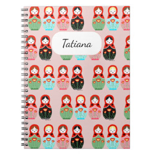 Niedliche Russische Puppen Matryoshka Puppen Indiv Notizblock