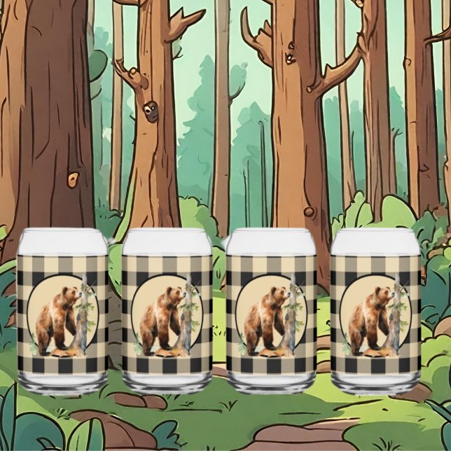 Niedliche Rustikal-Braunbärenkabine Dosenglas (Von Creator hochgeladen)