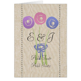 Niedliche rustikale Abstrakte Lilac-Rose Mit Monog