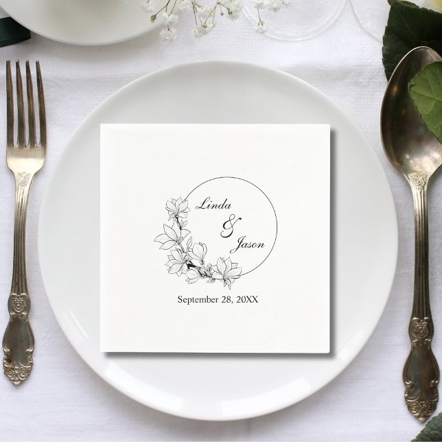 Niedliche Rustikale Blumenzeremonie Personalisiert Serviette (Von Creator hochgeladen)