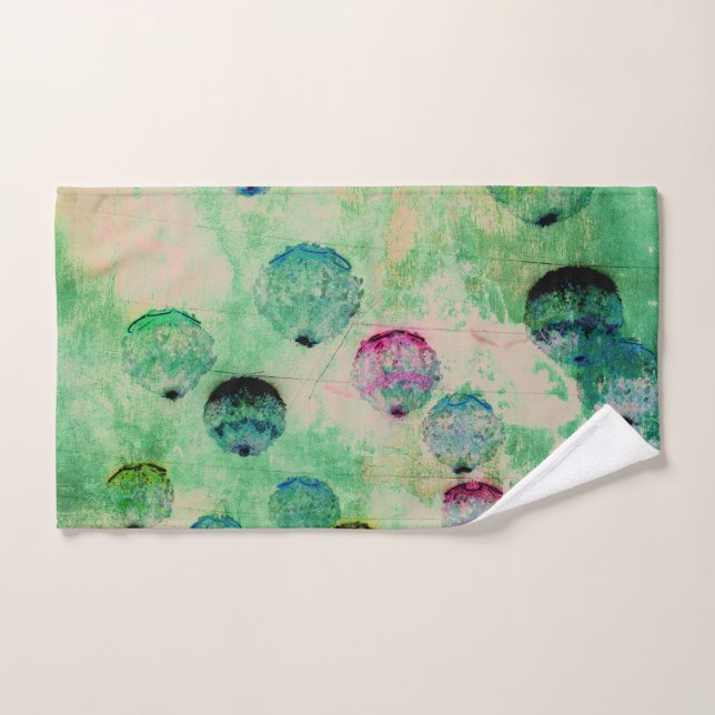 Niedliche, rustikale, digitale Rundpinselstriche Handtuch (Handtuch)