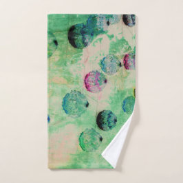 Niedliche, rustikale, digitale Rundpinselstriche Handtuch