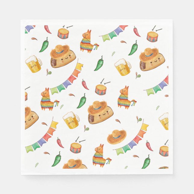 Niedliche Rustikale Fiesta Taco Bout Kinderdusche Serviette (Vorderseite)