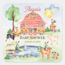 Niedliche Rustikale Landtiere Barnyard Babydusche
