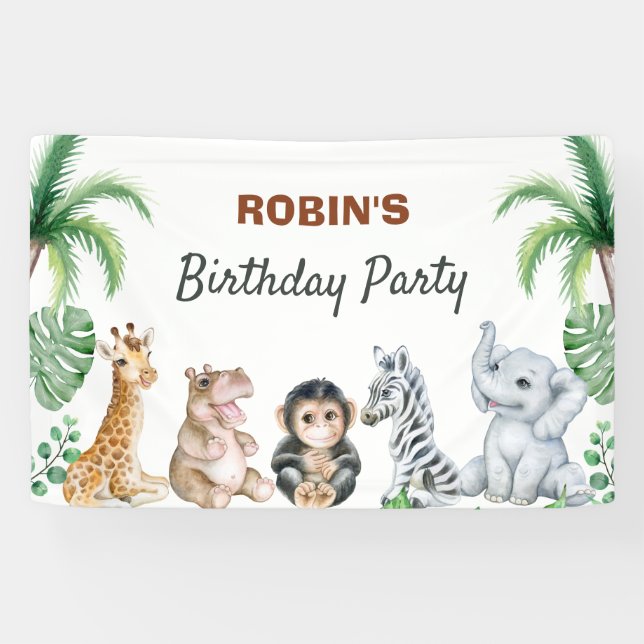 Niedliche Safari Banner (Horizontal)