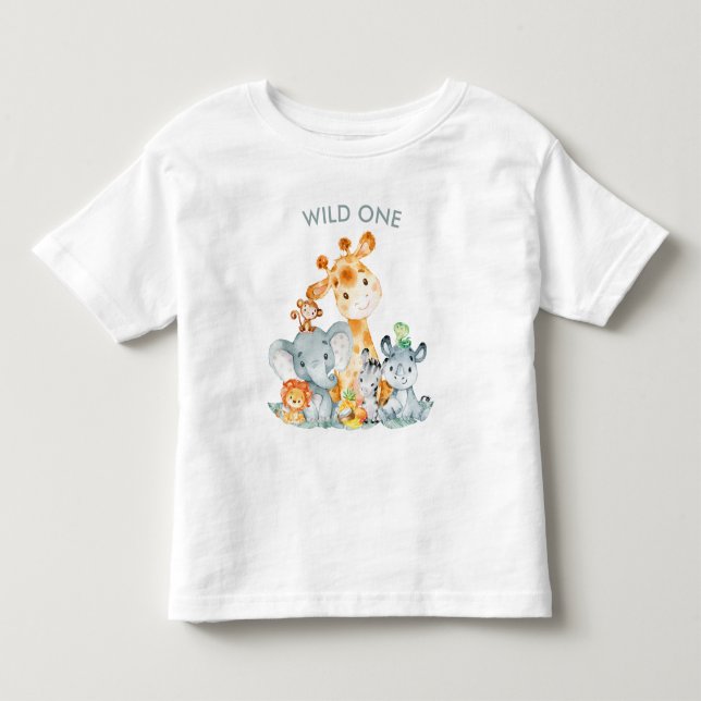 Niedliche Safari-Dschungeltiere Kleinkind T-shirt (Vorderseite)