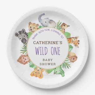 Niedliche Safari Jungle Boys Babydusche Pappteller