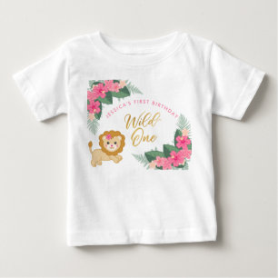 Niedliche Safari-Mädchen Baby T-shirt