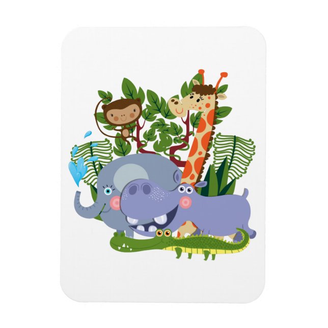 Niedliche Safari-Tiere Magnet (Vertikal)