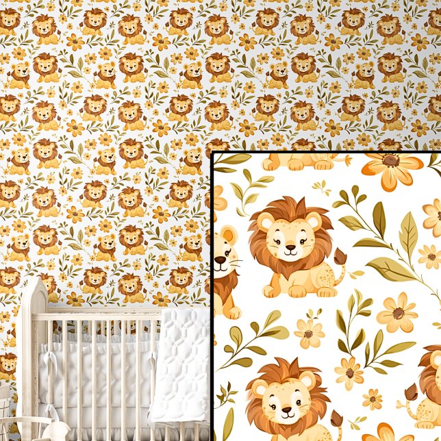 Niedliche Safari Tiere Orange Brown Lions Tapete (Von Creator hochgeladen)