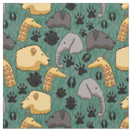 Niedliche Safari-Tiere Stoff