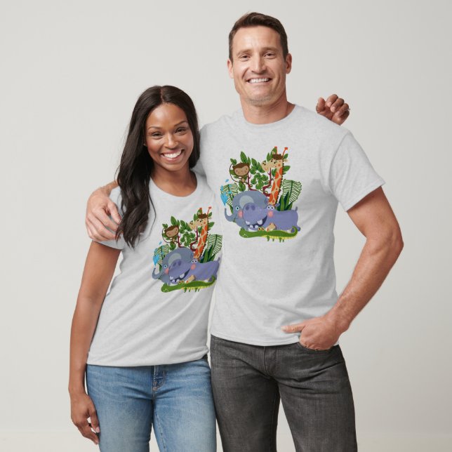 Niedliche Safari-Tiere T-Shirt (Unisex)