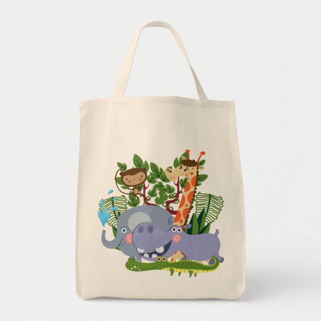 Niedliche Safari-Tiere Tragetasche (Vorne)