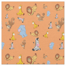 niedliche Safari-Tiermuster in Orange - Giraffe, E