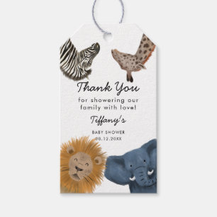 Niedliche Safari Zoo Animals Kinderdusche Geschenkanhänger