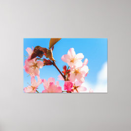Niedliche Sakura-Blume für die Frühlingssonne Leinwanddruck