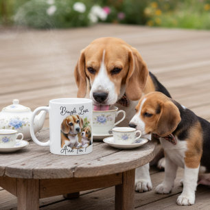 Niedliche Sandy Browns Tee und Beagle Liebe Kaffeetasse