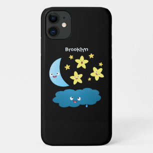 Niedliche Sänger, Mond und Cloud-Cartoon Case-Mate iPhone Hülle