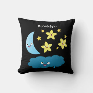 Niedliche Sänger, Mond und Cloud-Cartoon Kissen