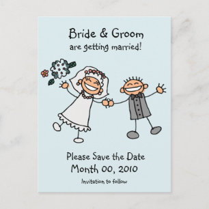 Niedliche Save the Date Postkarten