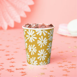Niedliche Scandi Daisy Paper Cups Pappbecher