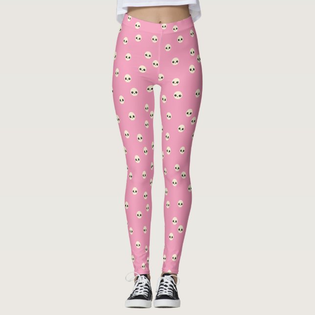 Niedliche Schädel Leggings (Vorderseite)
