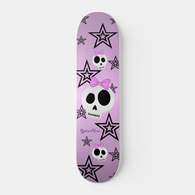 Niedliche Schädel-Plattform der Stern-n Skateboard (Vorne)