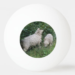 Niedliche Schafe essen Blätter Ping Pong Ball Tischtennisball