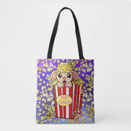 Niedliche Schafe in Popcorn für Filmliebhaber Tasche