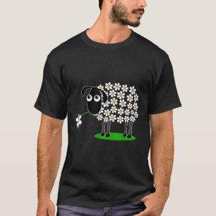 Niedliche Schafe mit Blume Wolle für Mädchen T-Shi T-Shirt