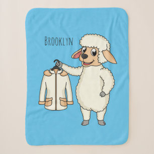 Niedliche Schafe mit Cartoon Sherpadecke