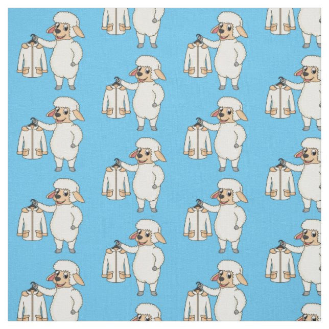 Niedliche Schafe mit Cartoon Stoff (Muster)
