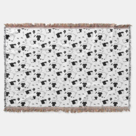 Niedliche Schaftfahne schwarz-weiß Decke