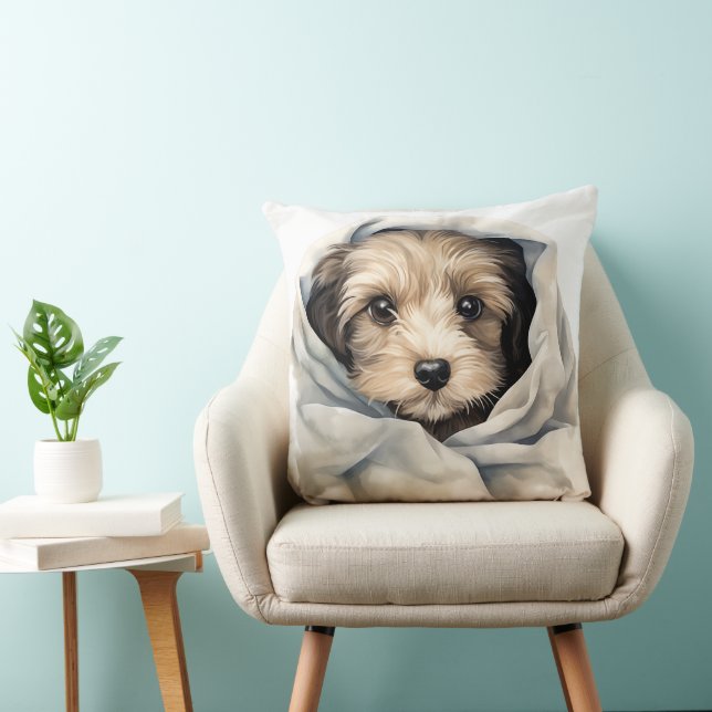 NIEDLICHE SCHAGGY TAN PUPPING UNTER BLANKET KISSEN (Stuhl )