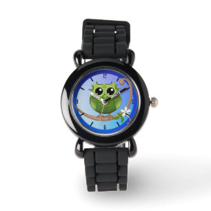 Niedliche Schale, Vollmond und benutzerdefinierte  Armbanduhr