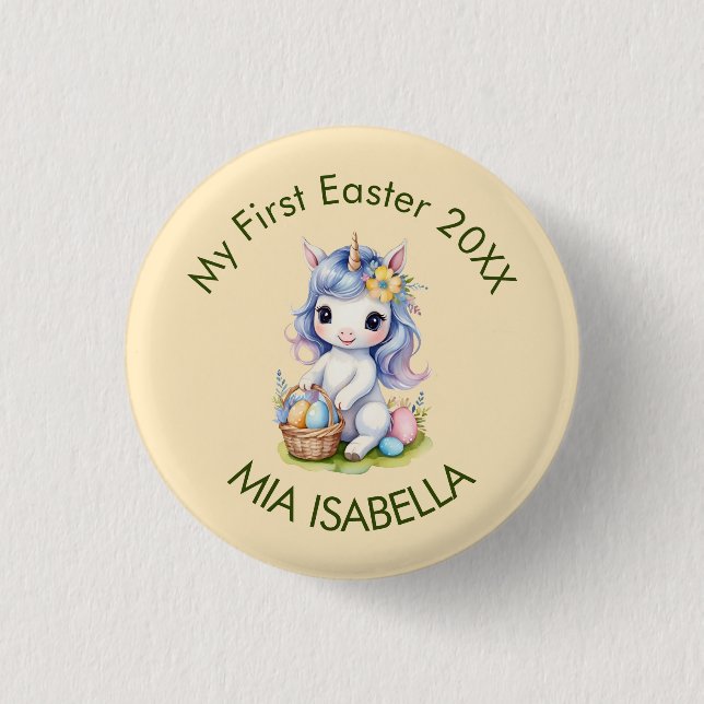 Niedliche Schaltfläche "Erste Osterunkorrektur" Button (Vorderseite)