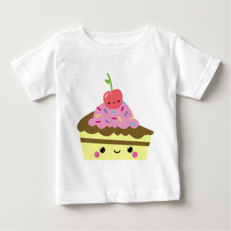Niedliche Scheibe des Kawaii Eiscreme-Kuchens Baby T-shirt