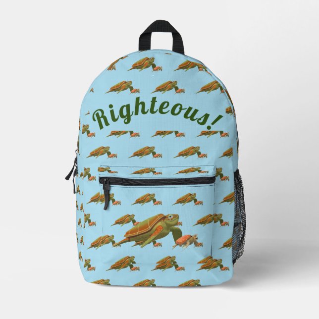 Niedliche Schildkröte Bedruckter Rucksack (Vorderseite)