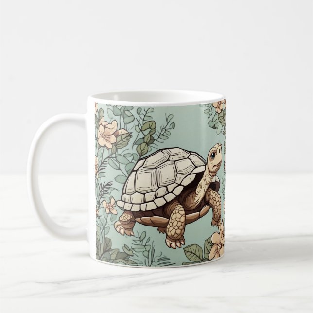 Niedliche Schildkröte Kaffeetasse (Links)
