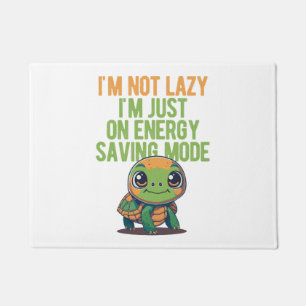 Niedliche Schildkröte, Lazy Turtle, Energie Retten Fußmatte