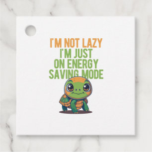 Niedliche Schildkröte, Lazy Turtle, Energie Retten Geschenkanhänger