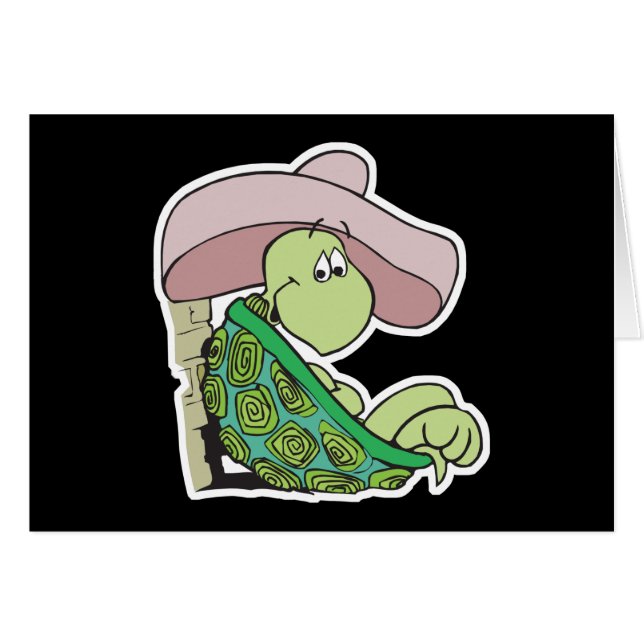 niedliche Schildkröte mit Sombrero (Vorderseite (Horizontal))