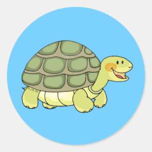 Niedliche Schildkröte Runder Aufkleber