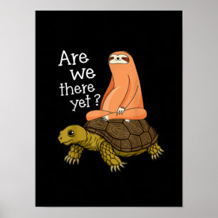 Niedliche Schildkröte und Luke Zurück in die Sch Poster