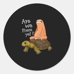 Niedliche Schildkröte und Luke Zurück in die Sch Runder Aufkleber
