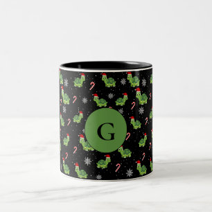 niedliche Schildkröte Weihnachtsmuster Zweifarbige Tasse
