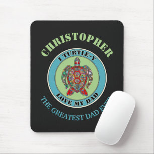 Niedliche Schildkröte "Wortspiel" personalisiertes Mousepad