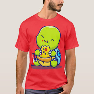 Niedliche Schildkrötenpizza mit Soda T-Shirt
