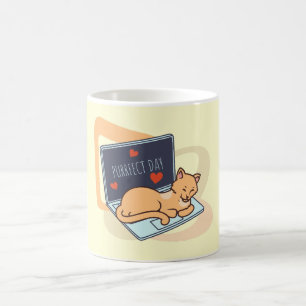 Niedliche Schlafcomputer Kaffeetasse
