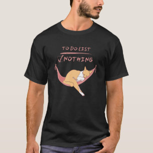 Niedliche Schlafkatzenruhe auf Hängematte T-Shirt
